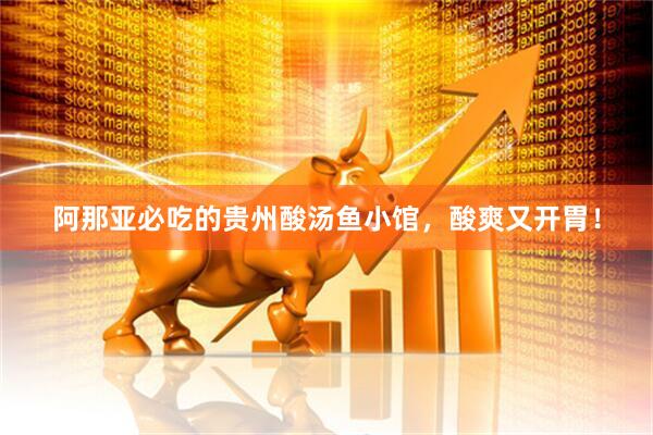 阿那亚必吃的贵州酸汤鱼小馆，酸爽又开胃！